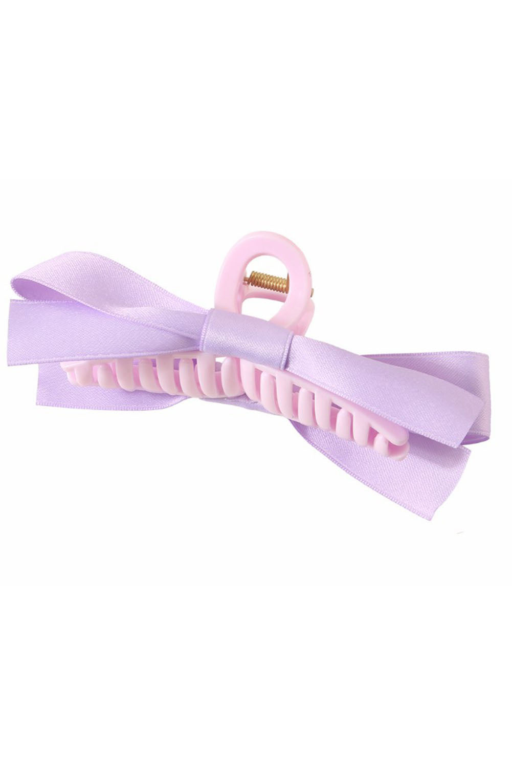 Fiery Red Solid Color Ribbon Bow Decor Hair Clip